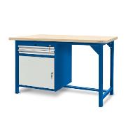 Workbench 1500 x 740: 1 cabinet S11 (2 drawers, locker)