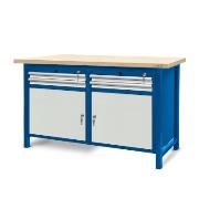 Workbench 1500 x 740; 2 cabinets S11 (4 drawers, 2 locers)