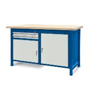 Workbench 1500 x 740: 1 cabinet S11, 1 cabinet S12 (2 drawers, 2 locers)