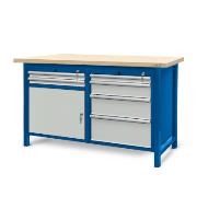 Workbench 1500 x 740: 1 cabinet S11, 1 cabinet S14 (6 drawers, 1 locker)