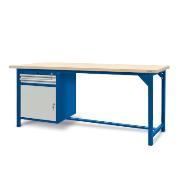 Workbench 2100 x 740: 1 cabinet S11 ( 2 drawers, 1 locker)