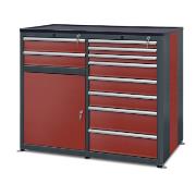 Workshop cabinet HSW05: 10 drawers, 1 door, 1 shelf