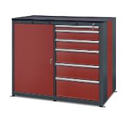 Workshop cabinet HSW05: 6 drawers, 1 door, 1 shelf