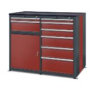 Workshop cabinet HSW05: 8 drawers, 1 door, 1 shelf