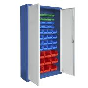 Warehouse cabinet with small parts containers (60 containers)
