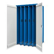 Tool cabinet with perforated pull-out panels