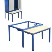 Cloakroom locker pull-out benches (width 600)
