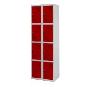 Locker with 8 compartments 2 modules  600 x 1800 x 350