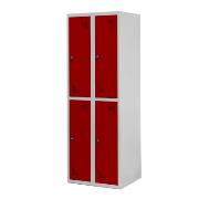 Locker with 4 compartments 2 modules 600 x 1800 x 490