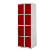 Locker with 8 compartments 2 modules 600 x 1800 x 490