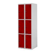 Locker with 6 compartments 2 modules  800 x 1800 x 490