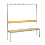 Free-standing bench with hangers - 7 triple hangers
