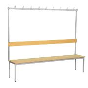 Free-standing bench with hangers - 9  triple hangers