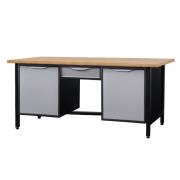 Workbench with two cabinets with doors and a drawer