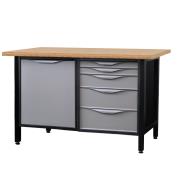 Workbench with two cabinets