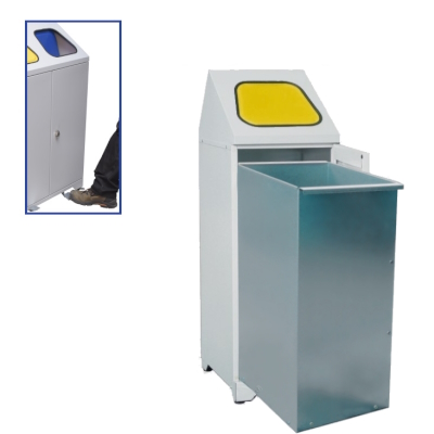 JOTKEL|80251|
Metal waste container with metal basket and a pedal