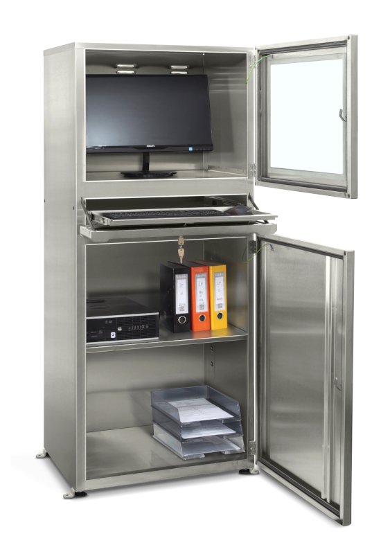 Stainless steel computer cabinet - Cat. No. 55030