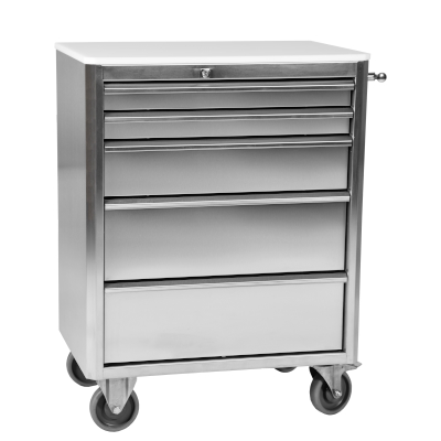 Workshop trolley made of stainless steel Cat. No. 55043