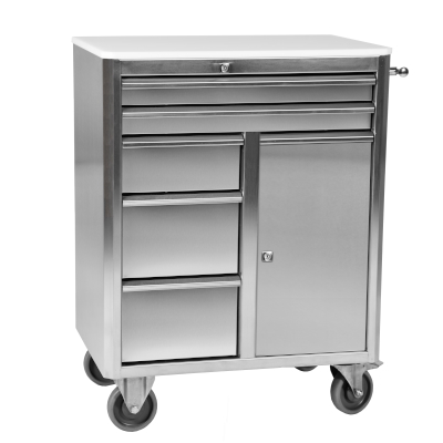 Workshop trolley made of stainless steel Cat. No. 55045