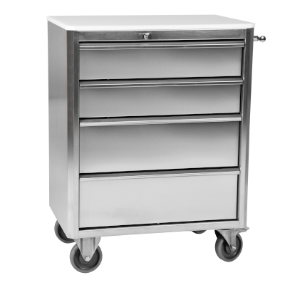 Workshop trolley made of stainless steel Cat. No. 55047