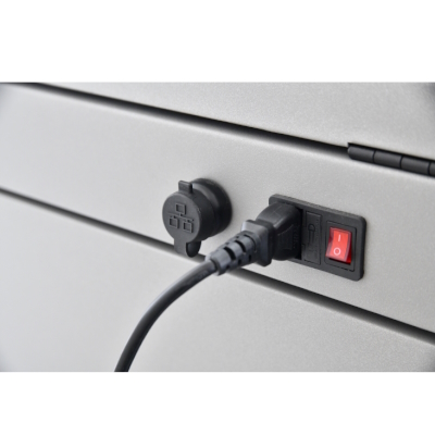 The cabinet must be connected for the electrical installation alternating voltage of 230V and frequency 50Hz