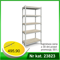 Regał metalowy wtykowy - 5 półkowy – Nr kat. 23823